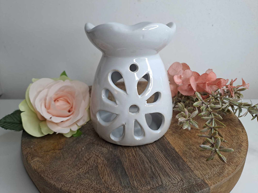 Brûleur à motif floral - Blanc