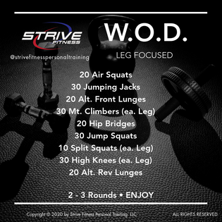 Workout of the Week - 10/23/20