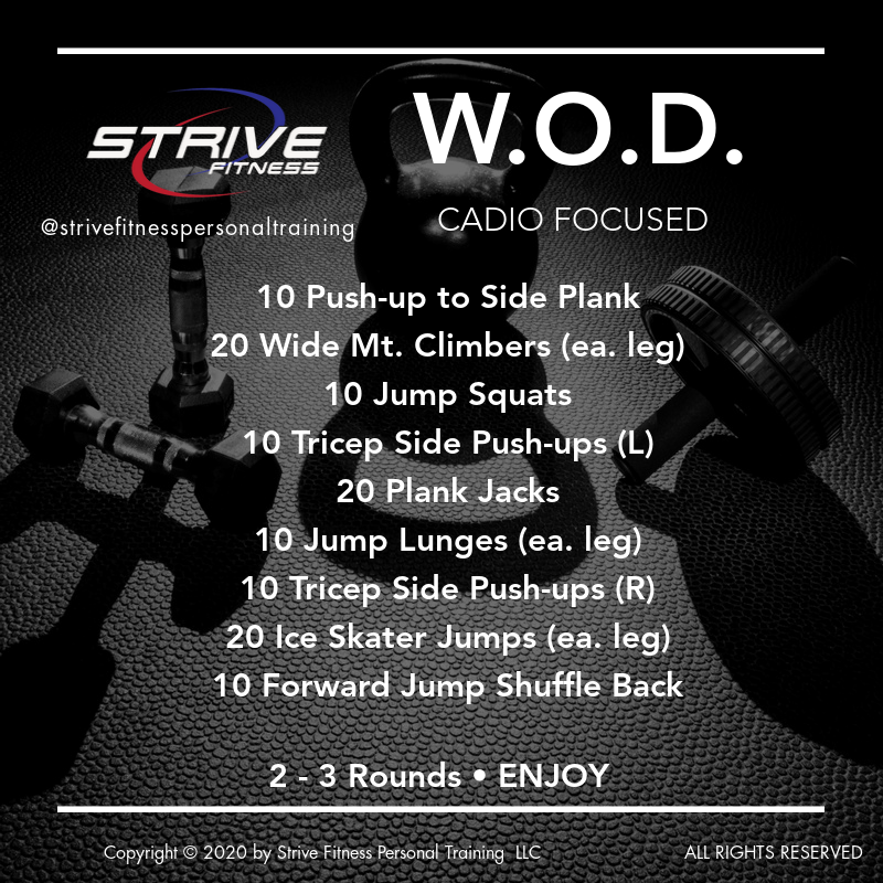 Cardio Focused - Workout of the Day Idea
