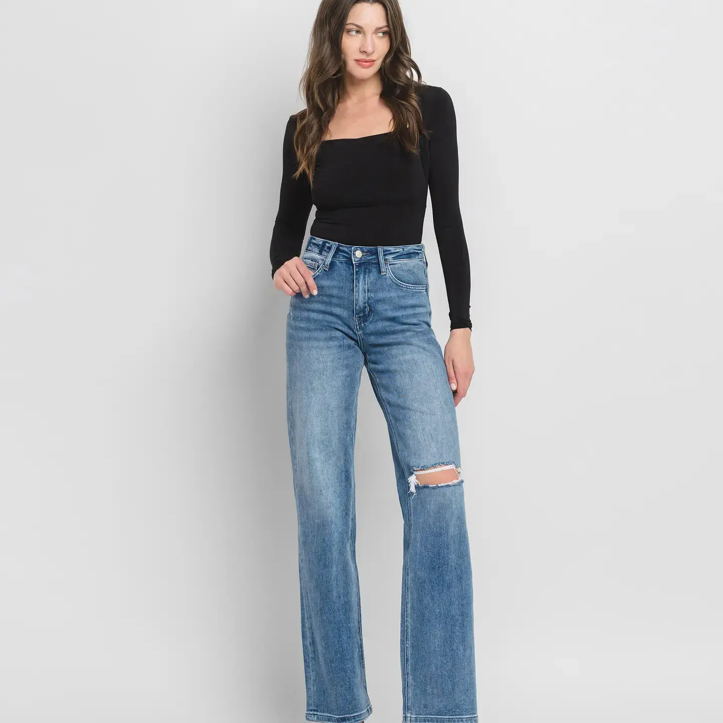 Vervet 90's Vintage Super High Rise Flare Jeans