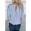 Thumbnail: Denim Front Pintuck Bow Tie Puff Sleeve Top