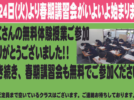 春期講習会始まります!!