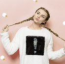 Girl Pulling her Braids