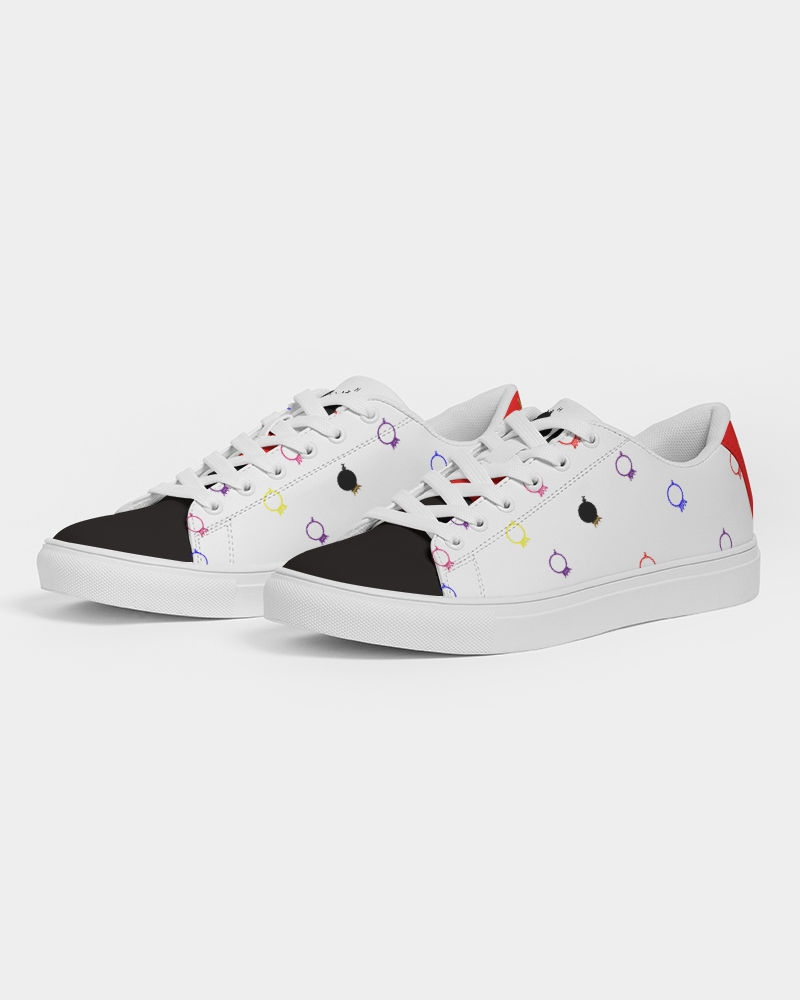 Thumbnail: King WoK Print Women's Faux-Leather Sneaker (Black & White)