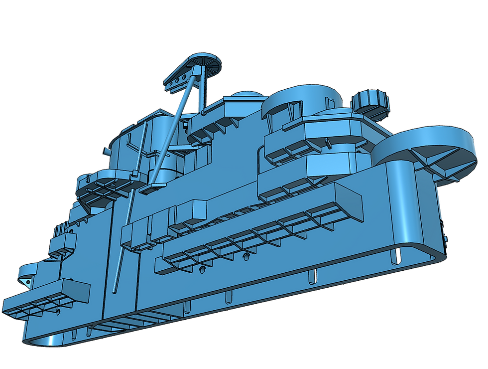 Thumbnail: 1/700 USS Lexington CV-16 Island, February - December 1943