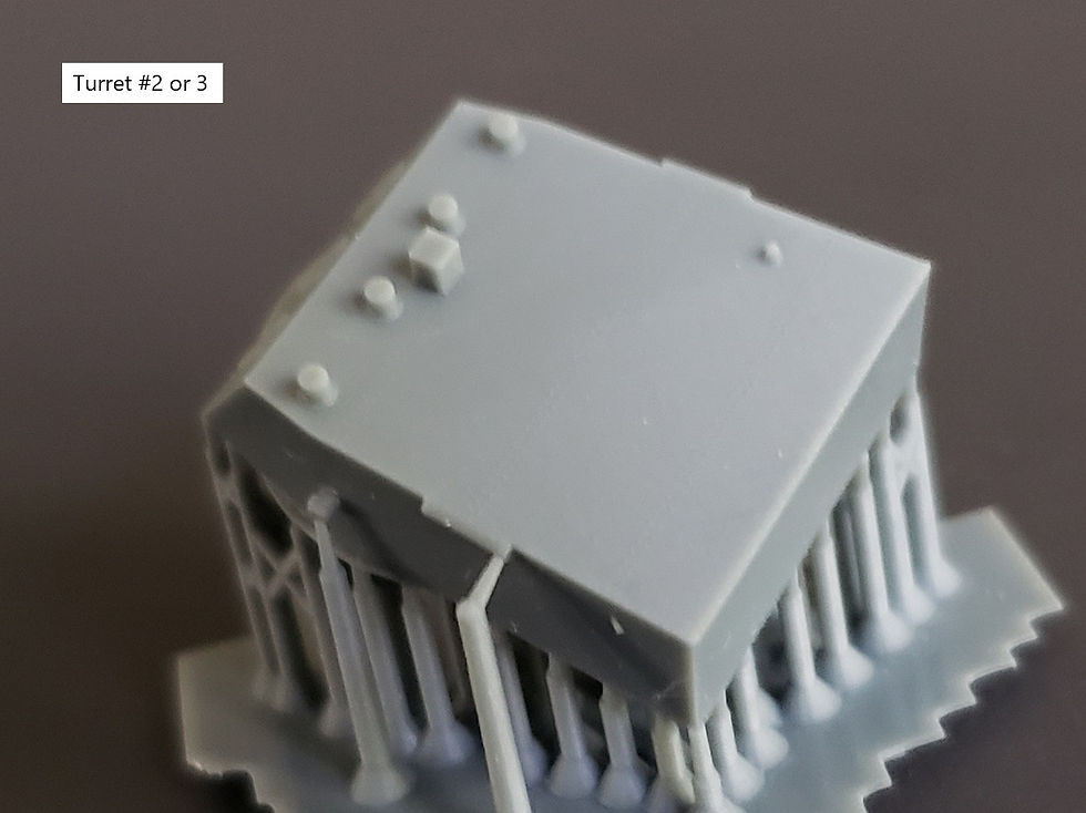 Thumbnail: 1/490 (1/483) Baltimore-class Heavy Cruiser Turrets, Vietnam War-era