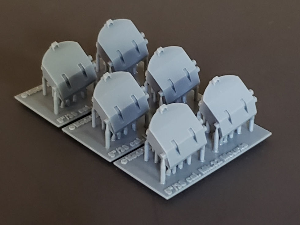 1/350 5"/38 Mk.32 Mounts for Cruisers (fixed trunnion)