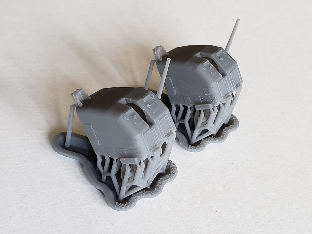 1/192 Fletcher-class, etc., 5"/38 cal. Mk.30 "Double Knuckle" Mounts, late