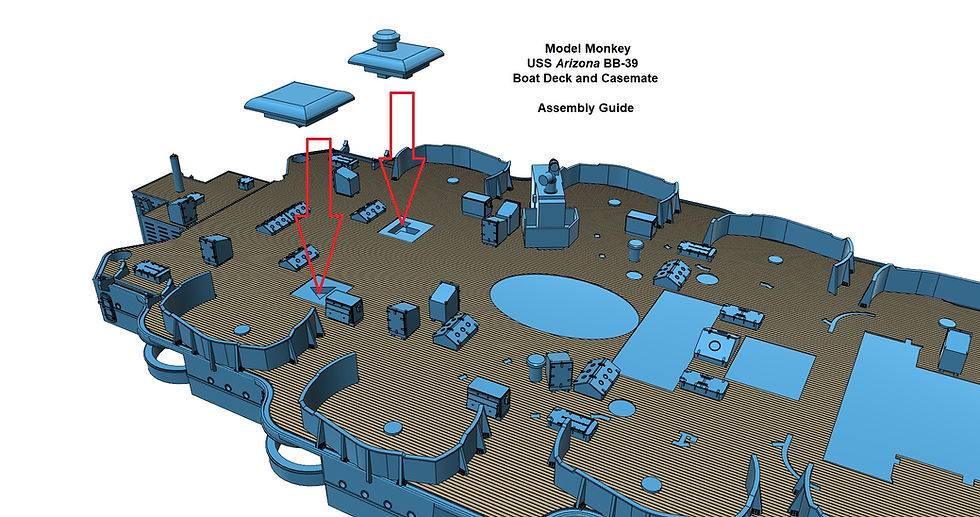 Thumbnail: 1/426 USS Arizona BB-39 Boat Deck and Casemate