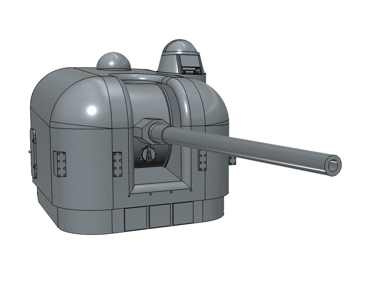 1/100 5"/54 cal. Mk.42 "Frog-eye" Mount (Turret) for Fast Frigates