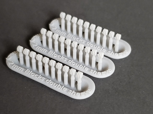 Ships' Rigging Blocks, 2 mm, double sheave | Model Monkey