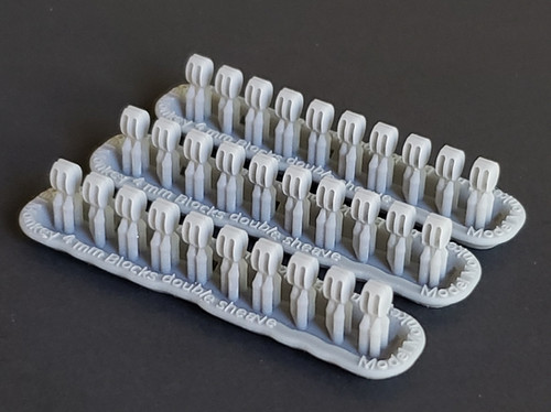 Ships' Rigging Blocks, 4 mm, double sheave | Model Monkey