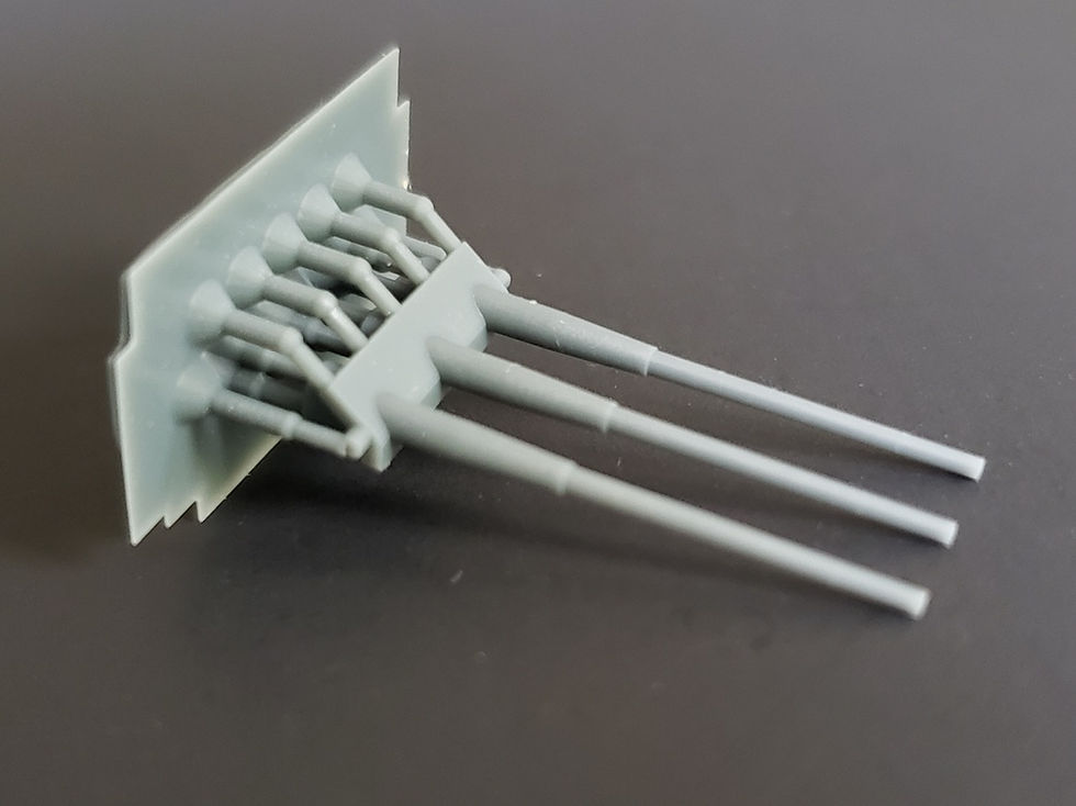 Thumbnail: 1/490 (1/483) Baltimore-class Heavy Cruiser Turrets, Vietnam War-era