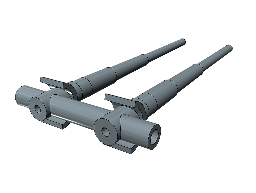 Thumbnail: 1/96 Bismarck and Tirpitz 38 cm Barrels (1 pair)