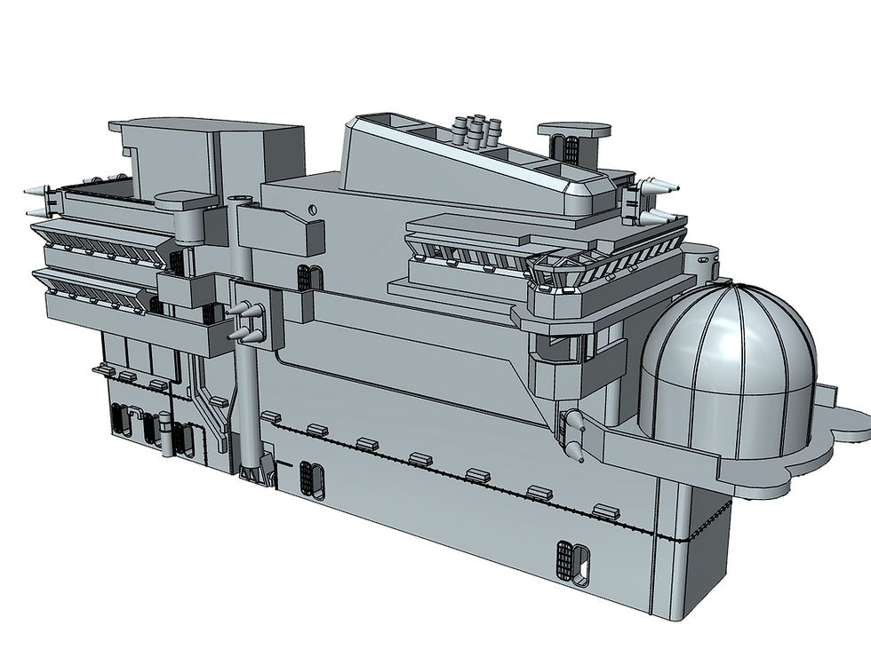 Thumbnail: 1/700 USS Independence CVA-62 Island, 1965-1971