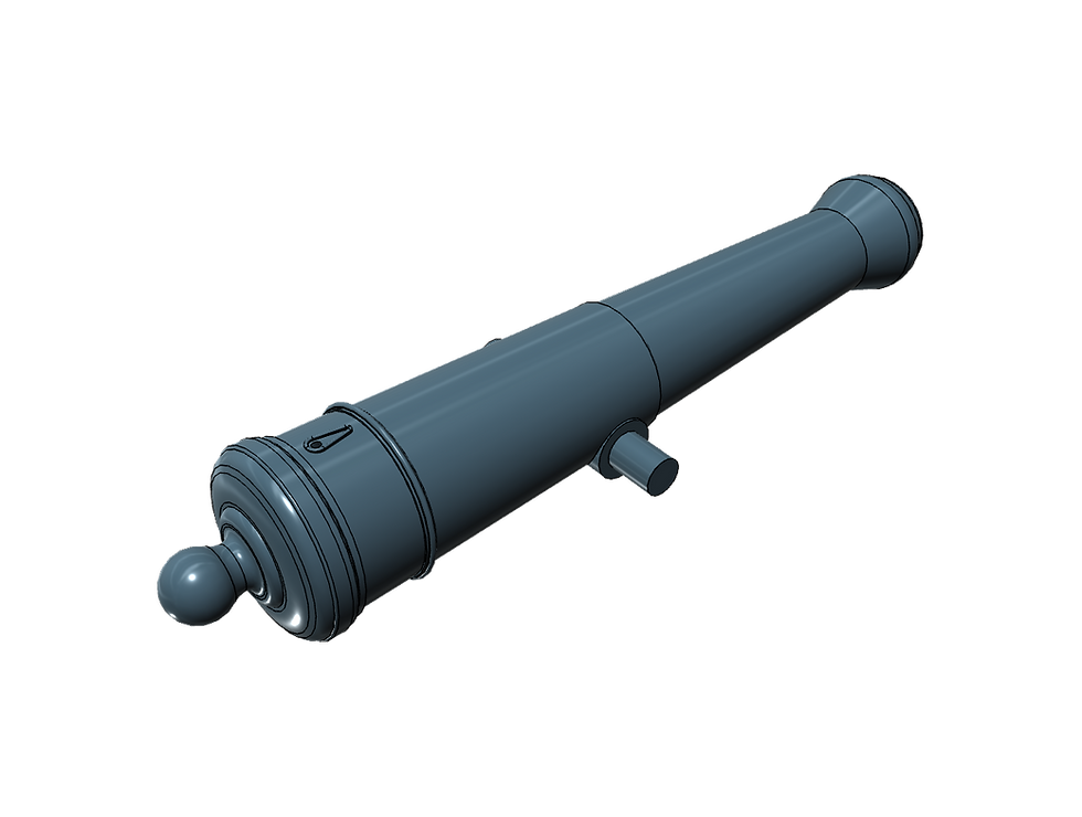 Thumbnail: 1/96 USS Constitution 24-pounder Cannons, Furnace-Hope, 1798-1808