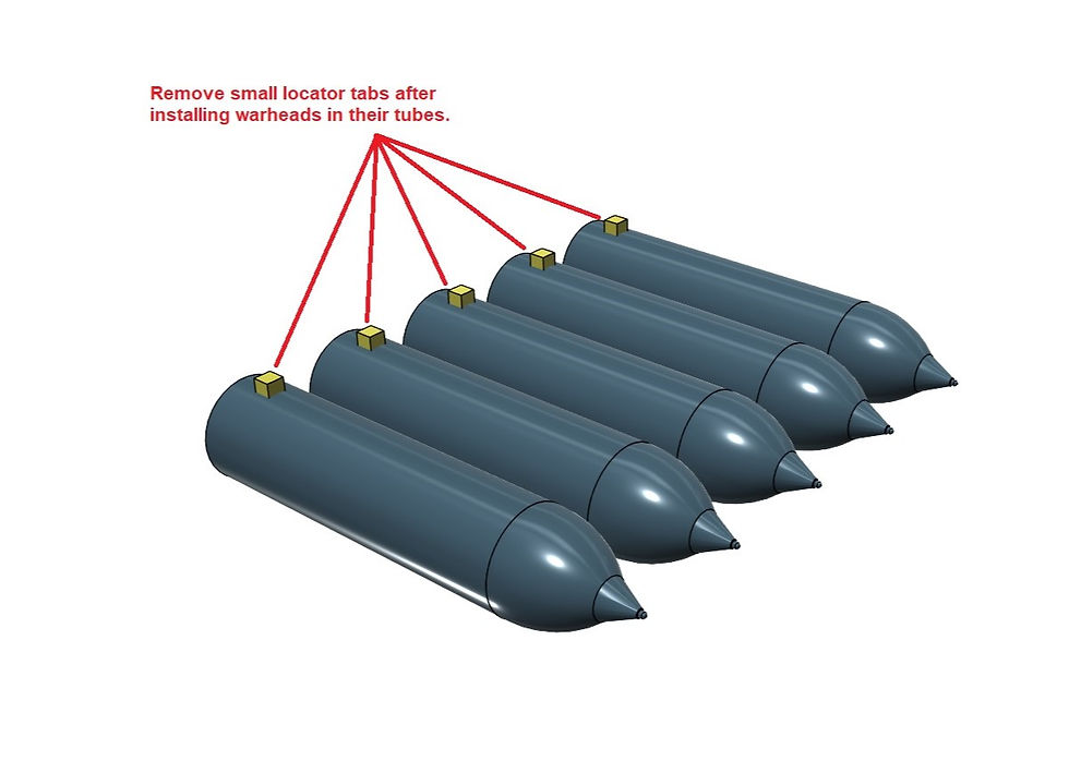 Thumbnail: 1/35 Quintuple Torpedo Warhead Inserts for US Navy Destroyers