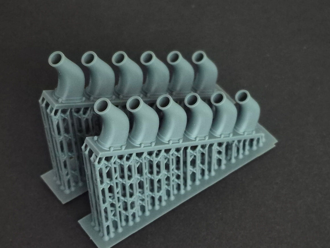 1/14 P-51 Mustang Exhausts, no Shrouds
