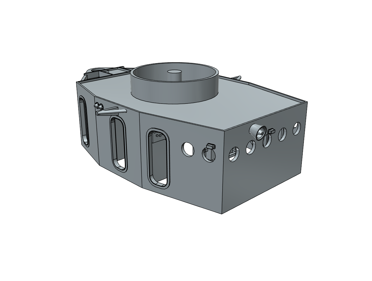 1/128 Fletcher-class "Square-bridge" Pilot House, Bath Iron Works-type