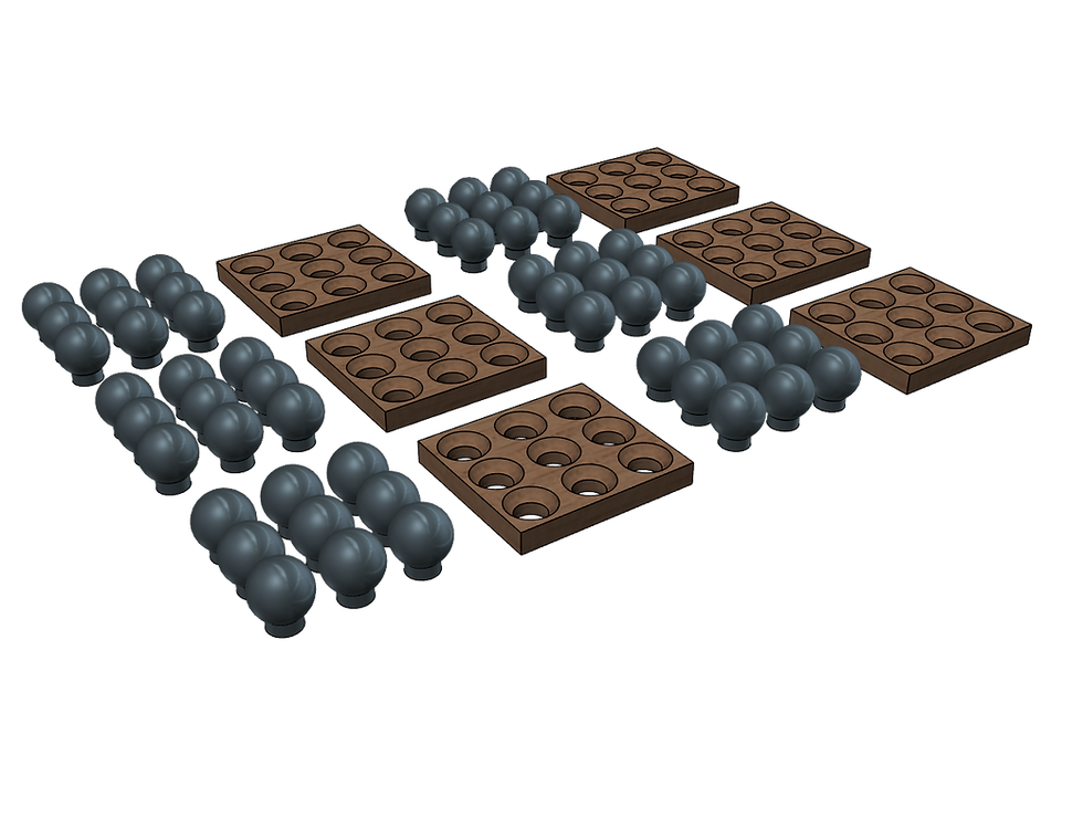 Thumbnail: 1/96 Shot Trays and Shot for 32-pounder Carronades