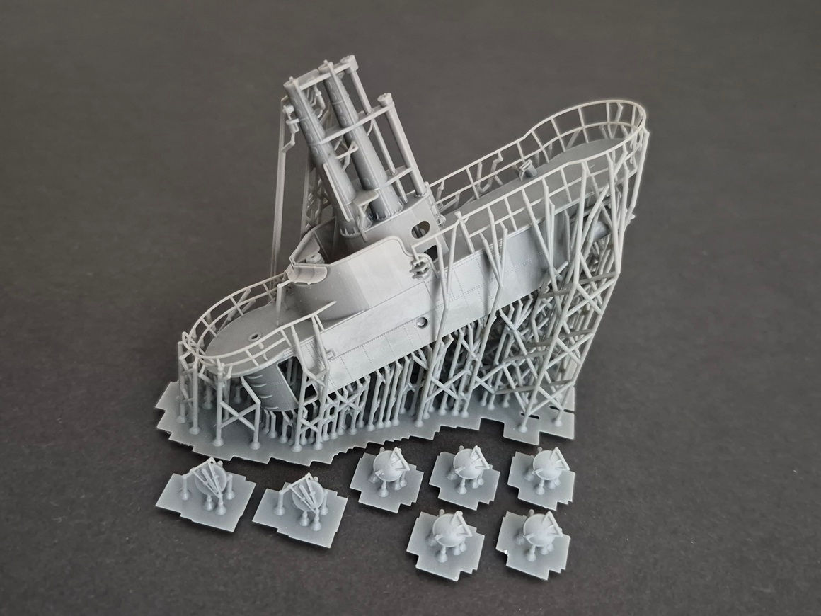 USS Lionfish SS-298 Fairwater, 1945, for Revell
