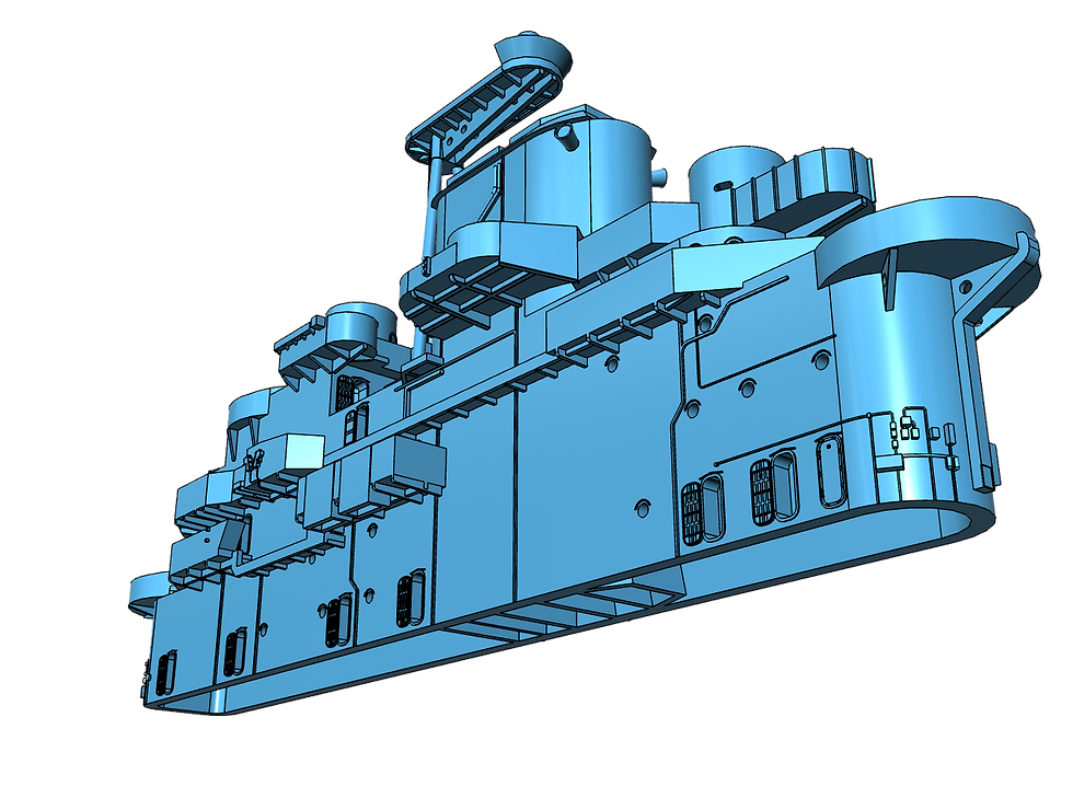 Thumbnail: 1/525 USS Hornet CV-12 Island, November 1943 - June 1945