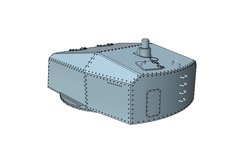 Thumbnail: 1/200 Bismarck-class and Scharnhorst-class 15 cm Turrets with trunnions