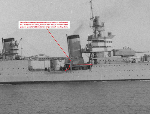 1/350 USS Portland Forward Superstructure and Bridge, 1942 | Model
