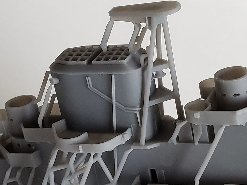 Thumbnail: 1/350 USS Lexington CV-16 Island, February - December 1943