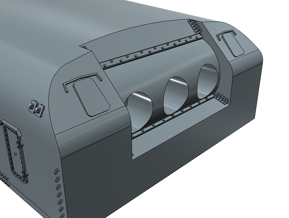Thumbnail: 1/96 USS Indianapolis CA-35 8"/55 cal. Turret with Trunnion