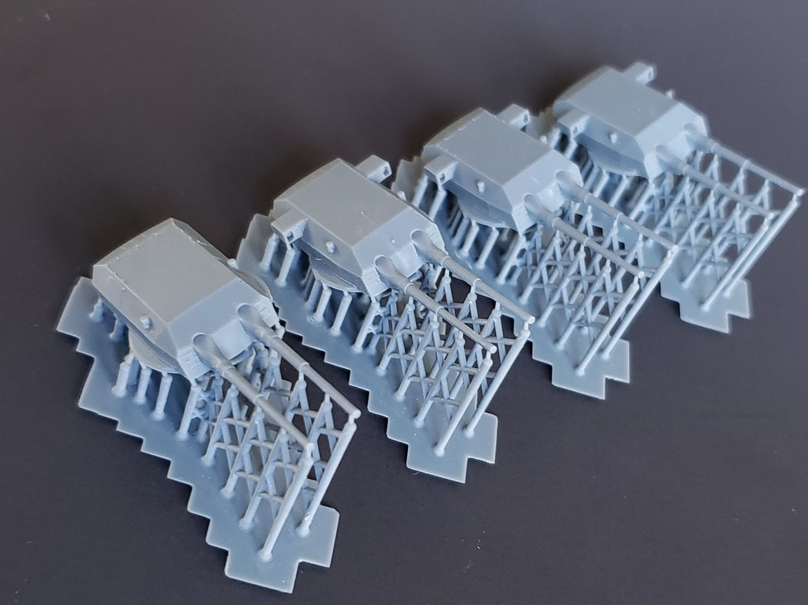 1/570 Bismarck and Tirpitz Turrets with Blast Bags