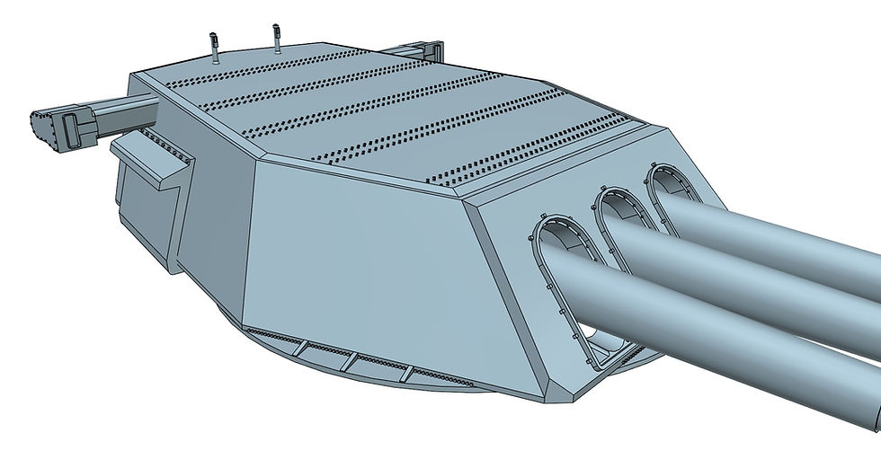 Thumbnail: 1/96 USS Tennessee BB-43 and late USS California BB-44 Turret with vent trunks