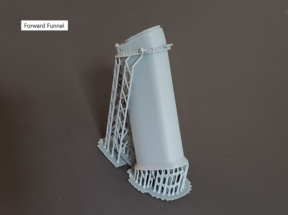 Thumbnail: 1/192 USS North Carolina BB-55 and USS Washington BB-56 Funnels