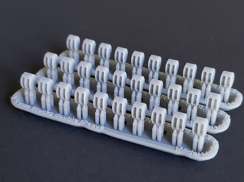 Ships' Rigging Blocks, 5 mm, double sheave | Model Monkey