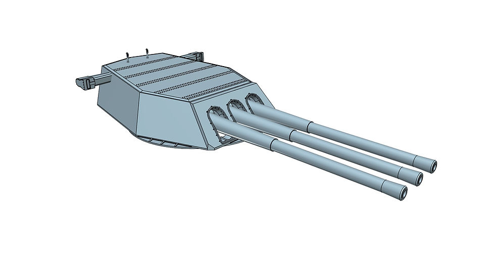 Thumbnail: 1/96 USS Tennessee BB-43 and USS California BB-44 Turret, no vent trunks