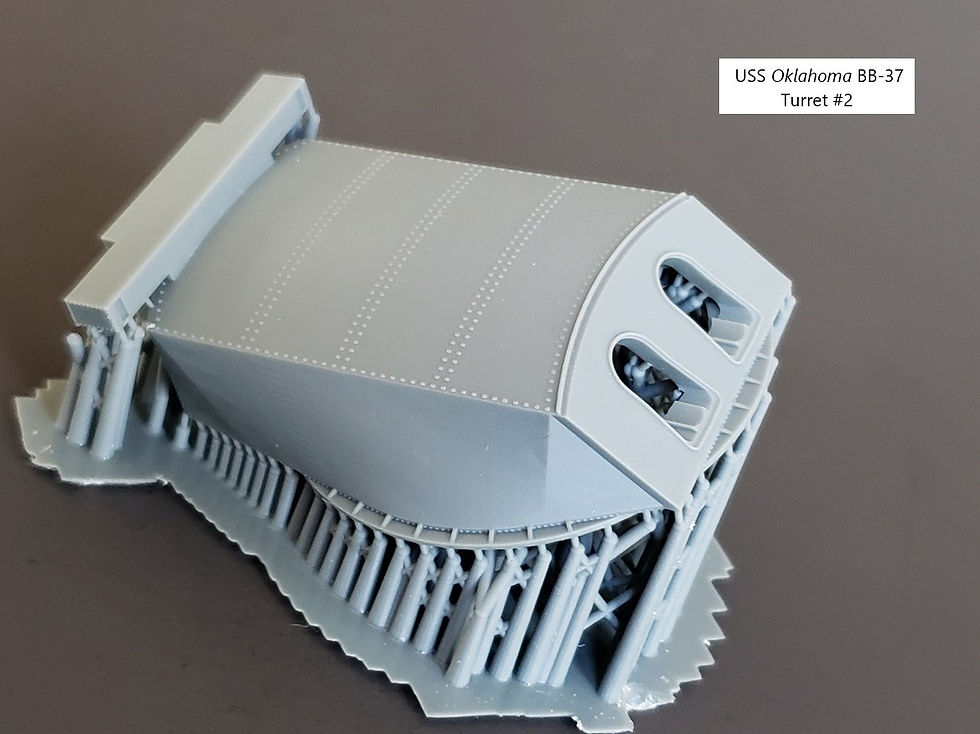 Thumbnail: 1/200 USS Oklahoma BB-37 Twin-gun Turrets, 1930-1941