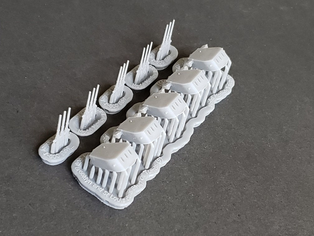 1/600 Brooklyn class and St. Louis class 6"/47 Turrets