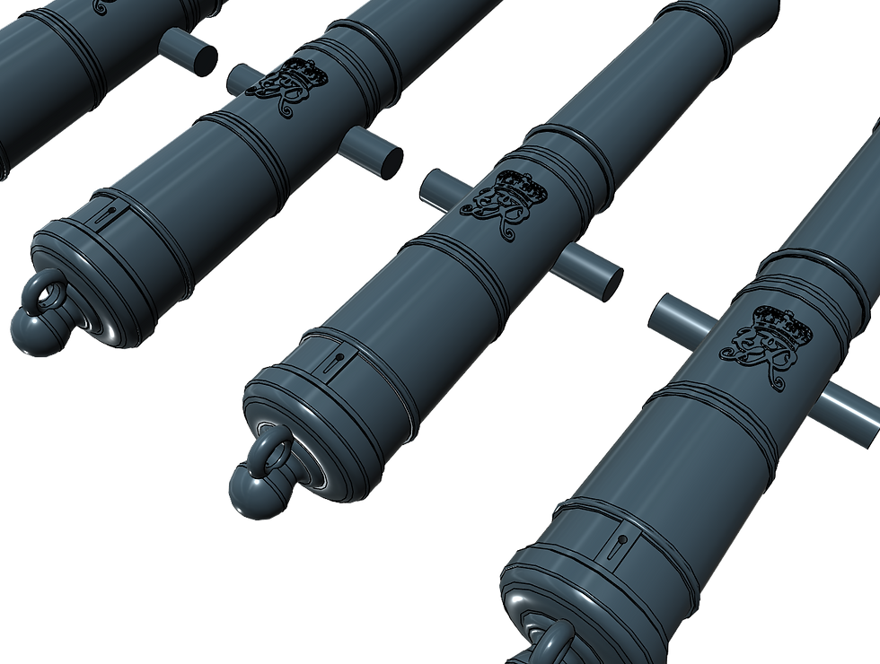 Thumbnail: 1/84 Royal Navy 18-pounder Cannons, Blomefield 1790 long-pattern