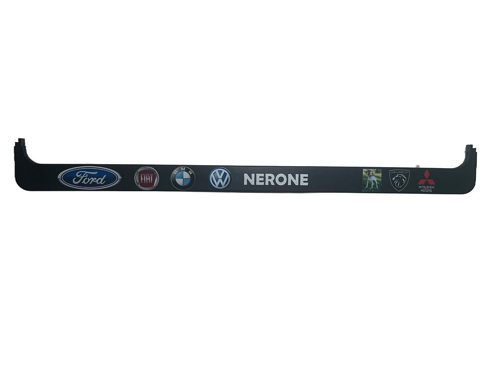 Kennzeichenhalter-Kit vorne und hinten mit Streifen