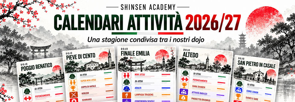 📆 Online i calendari delle attività Shinsen Academy 2026/27