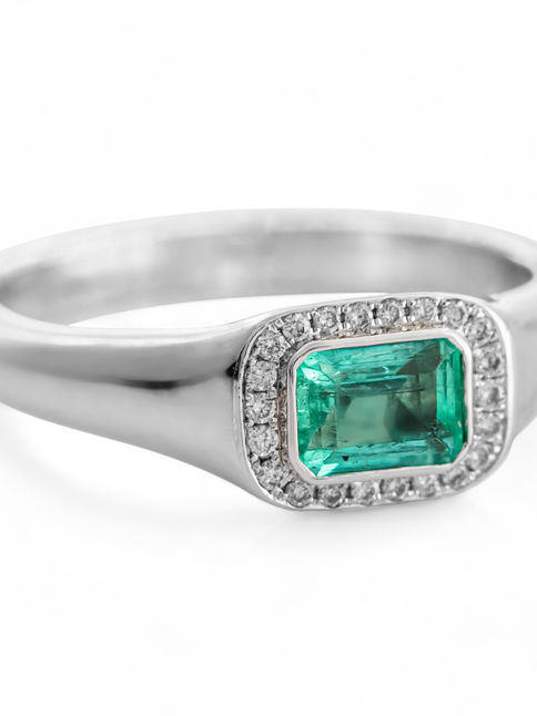 Emerald Engagement Ring