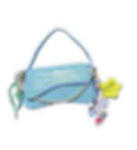 BLUEBERRY SCRIPT SHOULDER BAG