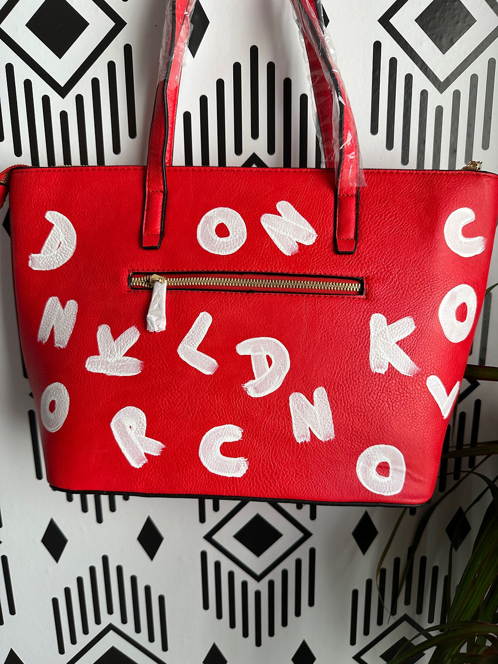 Thumbnail: Hand Painted Scattered Tote Set