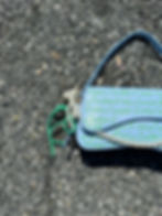 Thumbnail: BLUEBERRY SCRIPT SHOULDER BAG