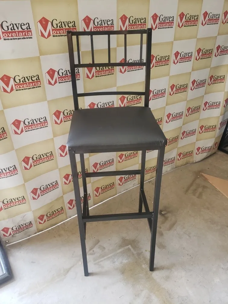 Banquetas Bistrô preta assento preto