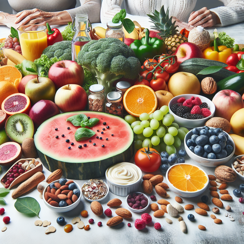 Image of various anti-aging foods