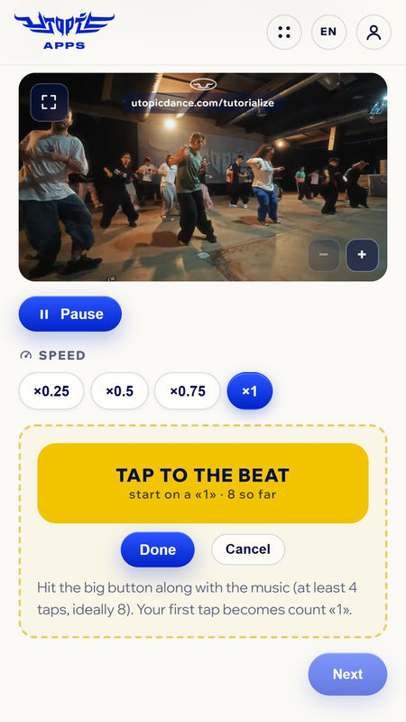 Tutorialize: tapping the tempo