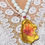 Thumbnail: Semi Long Pink & Gold Beaded Necklace with Flower Oyster Pendant