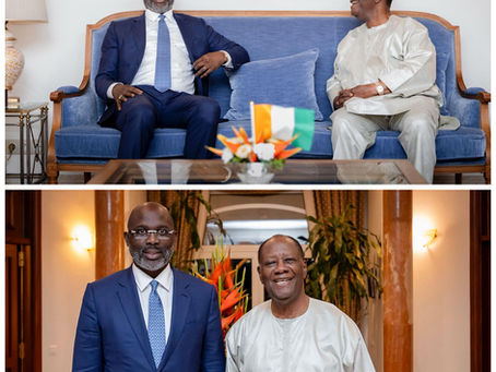 OUATTARA FETES WEAH IN ABIDJAN