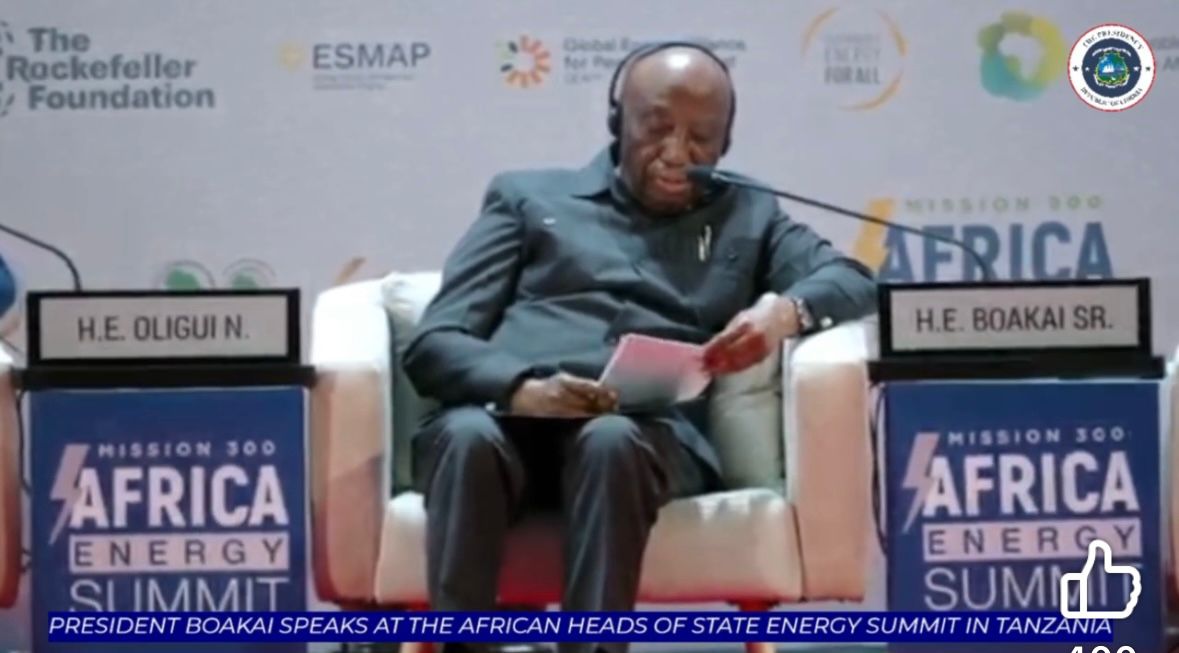 Boakai Appears to Fumble at Energy Summit in Tanzania: Reads Scripts Seemingly Unrelated to Questions
